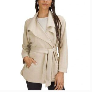 Lululemon Softstreme Belted Wrap Jacket  in Trench Tan sz XS/S (fits size 2-4-6)